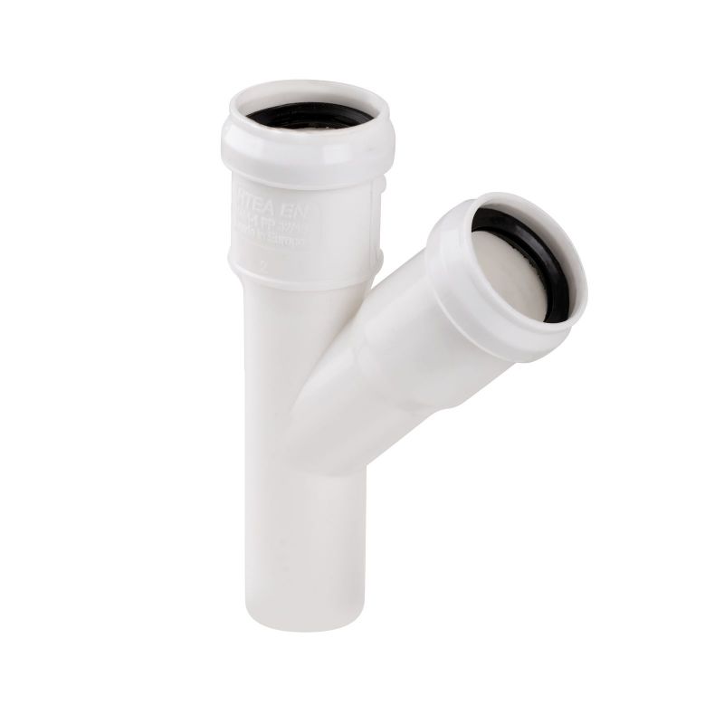 Тройник канализационный ASG HTR 32х32x45° White, (6547823)