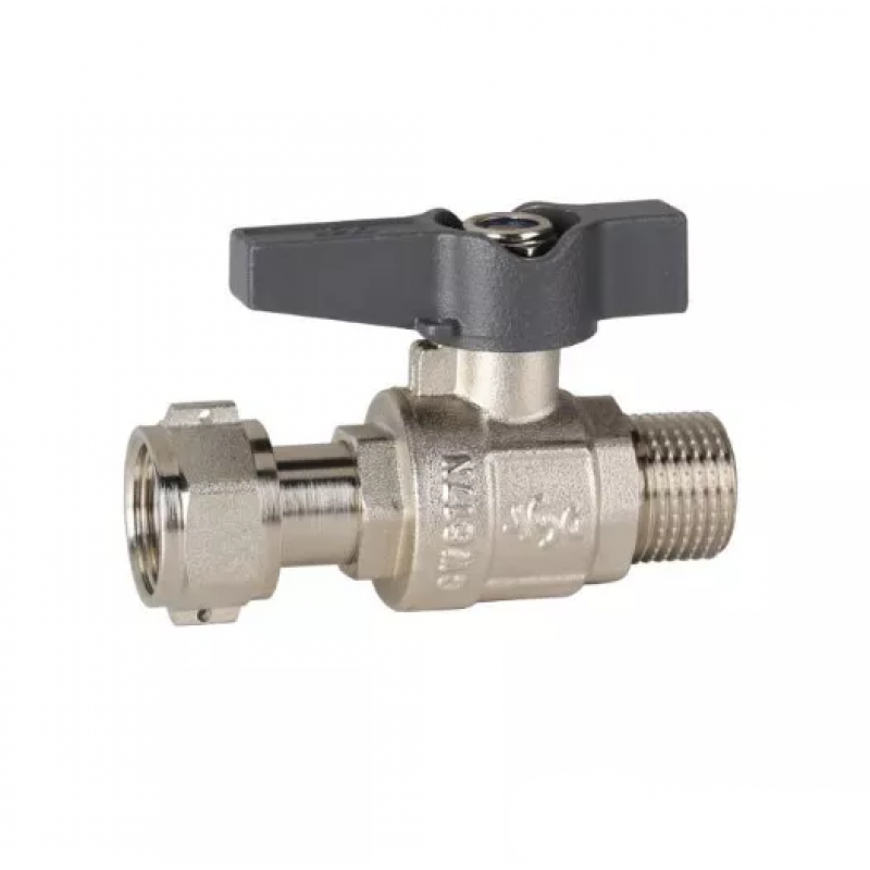 Кран шаровой с накидной гайкой 1/2" ЗВ прямая бабочка ASG+ (6553024)