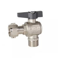 Кран кульовий з накидною гайкою 1/2" ЗВ кутовий метелик ASG+ (6553030)