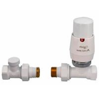 Комплект термостатический Vario Term, ELEGANT, прямой, белый, (ELGS0206C/FP)