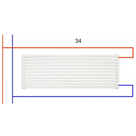 Дизайнерский Трубчастый радиатор Betatherm Quantum BQH 405x1200 белый (BQH 1120/10 9016M 34)