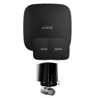 Комплект сигнализации  Ajax с 1 краном WaterStop 3/4" Ajax Hub2 + LeaksProtect 2шт Черный (006105)