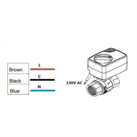  Кран с электроприводом Mastino Bugatti 220В 3/4" (006311)