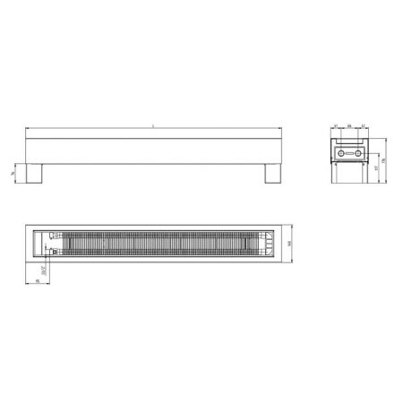  Конвектор напольный Carrera FRH-1000 White с решеткой (FRH_100_WS)