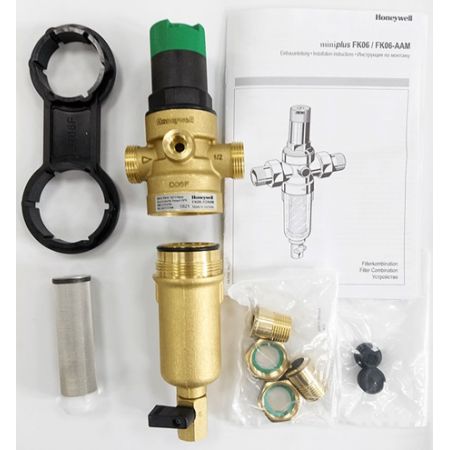  Самопромывной Фильтр Honeywell (Resideo Braukmann) с редуктором 3/4", сетка 100 мкм (FK06-3/4AAM)