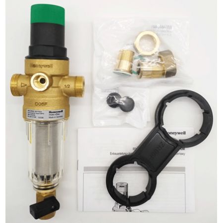  Самопромывной Фильтр Honeywell (Resideo Braukmann) с редуктором 1", сетка 100 мкм (FK06-1AA)