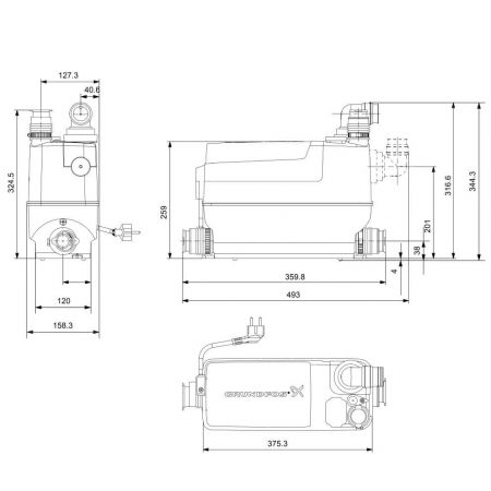  Канализационная установка Grundfos SOLOLIFT2 C-3 (97775317)