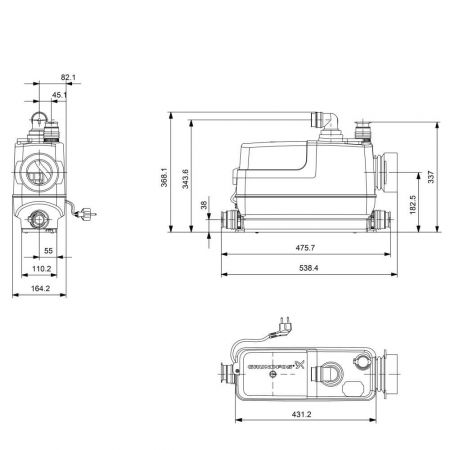 Канализационная установка Grundfos SOLOLIFT2 CWC-3 (97775316)