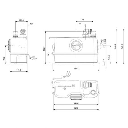  Каналізаційна установка Grundfos Sololift2 WC-1 (97775314)