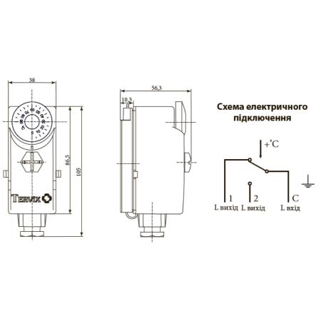  Термостат накладной Tervix Pro Line 20 – 90ºС (101010)