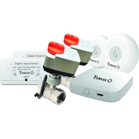  Защита от потопа для умного дома Tervix Premium ZigBee Water Stop на 2 трубы 1/2" (4922621)
