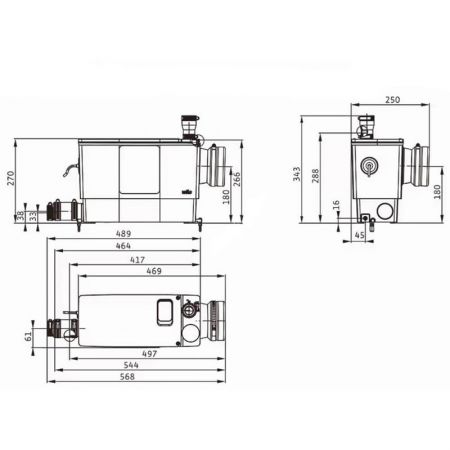  Каналізаційна насосна установка Wilo DrainLift MINI3-XS/WC-EF (6095128)