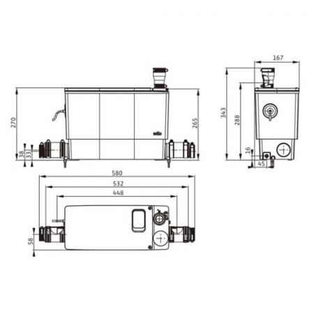  Канализационная установка Wilo DrainLift MINI3-XS (П12) (6095127)
