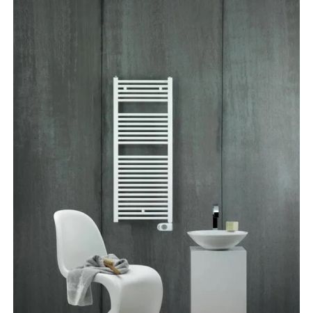  Электрический полотенцесушитель белый Zehnder Aura 1226х500 мм скрытый монтаж (PBEZ-120-50-MQ-HID)