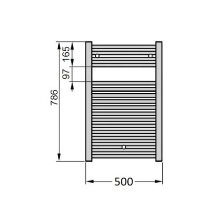  Электрический полотенцесушитель Zehnder Virando 500 х 786 мм (AB-080-050-9017-NEX-SC)