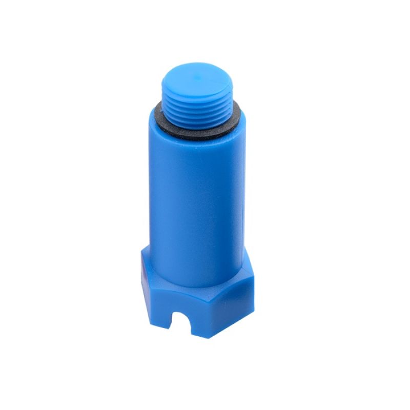 Монтажная заглушка c резьбой 1/2" (полдюйма), синяя