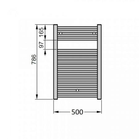  Полотенцесушитель водяной черный матовый Zehnder Virando 500 х 768 мм (AB-080-050-9017)
