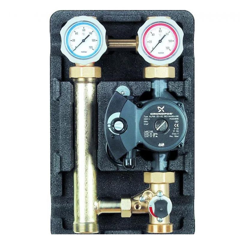  Насосная группа Meibes D-MTVE 1” с насосом Grundfos UPS 25-60 (102.20.025.03GFP)