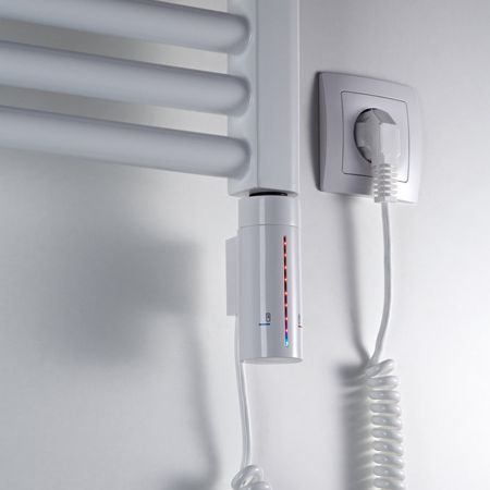  Электрический полотенцесушитель белый Zehnder Virando 600 х 1226мм (AB-120-060-9016-HOTS-SC)