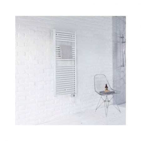  Электрический полотенцесушитель  цвет белый Zehnder Aura 906х500 мм (PBEZ-090-50-MQ-HID)