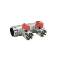 Коллектор Bianchi с шаровыми кранами Ø1" х 2 х 3/4"ЗР (красный) I=45 мм (202C06050A) Коллектор Bianchi с шаровыми кранами Ø1" х 2 х 3/4"ЗР (красный) I=45 мм (202C06050A)