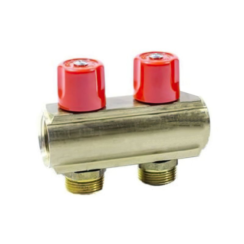 Коллектор Bianchi с вентелями Ø1" х 2 х 3/4"ЗР (красный) I=50 мм (232E06050A)