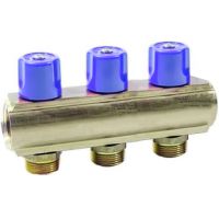 Коллектор Bianchi с вентелями Ø1" х 3 х 3/4"ЗР (синий) I=50 мм (233E06050D)