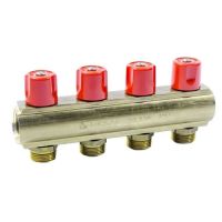 Коллектор Bianchi с вентелями Ø1" х 4 х 3/4"ЗР (красный) I=50 мм (234E06050A)