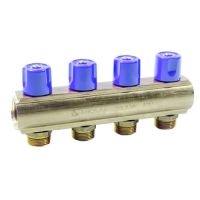 Коллектор Bianchi с вентелями Ø1" х 4 х 3/4"ЗР (синий) I=50 мм (234E06050D)