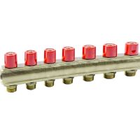 Коллектор Bianchi с вентелями Ø1" х 7 х 3/4"ЗР (красный) I=50 мм (237E06050A)