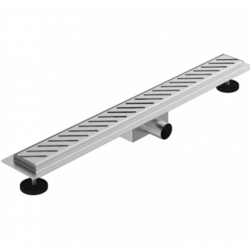  Трап лінійний 01E INOX SS304L DRY 900х70 решітка коса лінія ASG, (6557098)