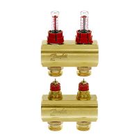 Распределительный коллектор Danfoss FHF-2F с ротаметрами