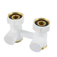 Узел подключения прямой Schlosser G3/4x3/4 белый (плоское уплотнение)