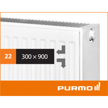 Сталевий Сталевий радіатор PURMO Compact 22 300x 900