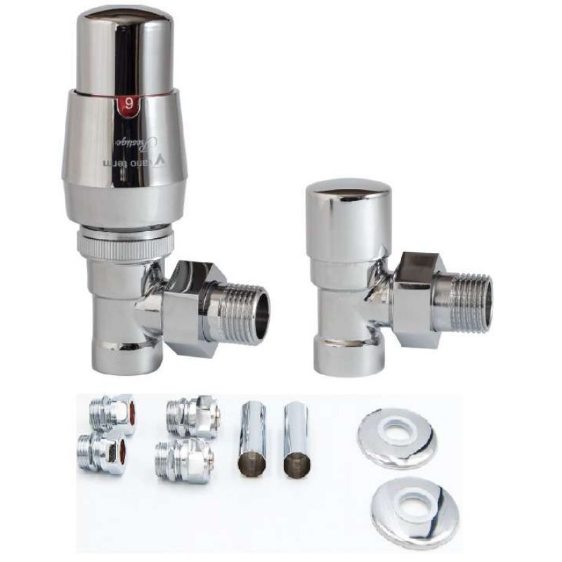 Комплект термостатичний Vario Term, ROYAL, All In One, кутовий, хром, AROGS0202CFK(Cu)